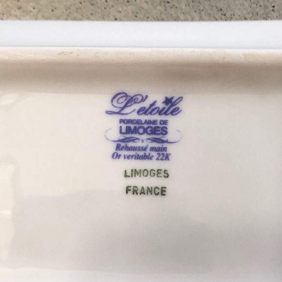 LIMOGES 22k gold /Cherubs/horses rings+things dish - Picture 7 of 11